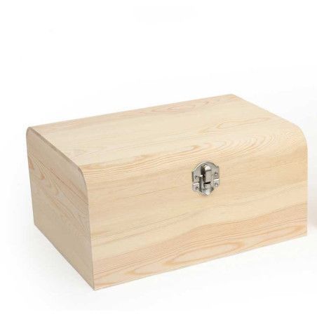 Baúl mediano de madera con cierre. 64050. Los mejores productos en L'aura Bella, tu tienda online.