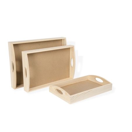 Bandeja mediana de madera. 44.5x29.5x7cm. Los mejores productos en L'aura Bella tu tienda online