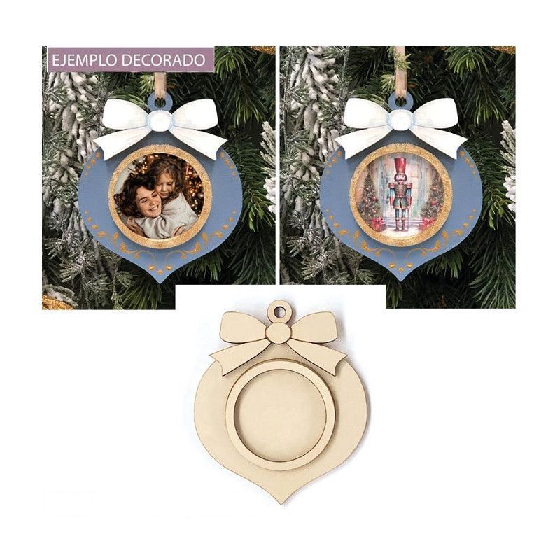 Bola de Navidad con lazo. Dayka Trade. dayka-1216. Los mejores productos en L'aura Bella tu tienda online.