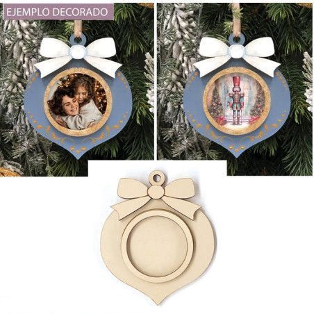 Bola de Navidad con lazo. Dayka Trade. dayka-1216. Los mejores productos en L'aura Bella tu tienda online.