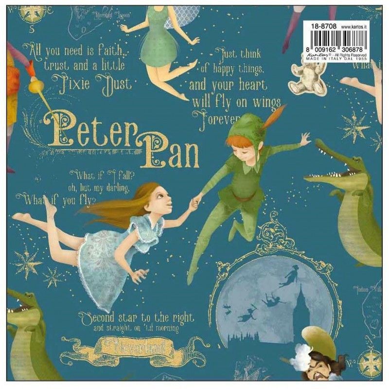 Peter Pan. 188708. Papel encuadernación. Kartos. Los mejores productos en L'aura Bella tu tienda online