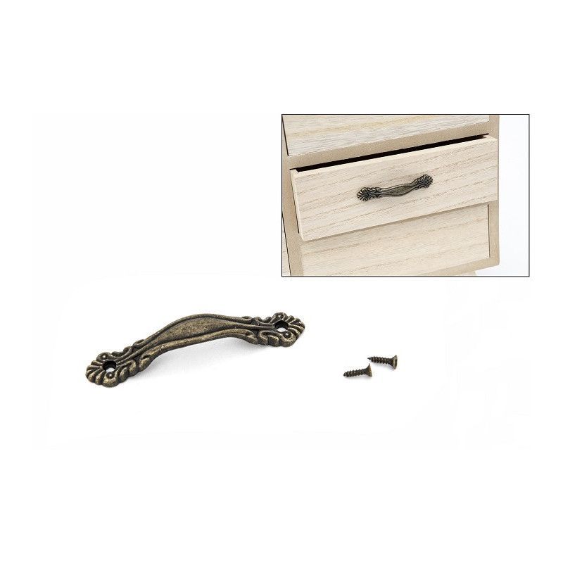 Tirador oro viejo labrado. 6.5x1.2 cm. Los mejores productos en L'aura Bella, tu tienda online