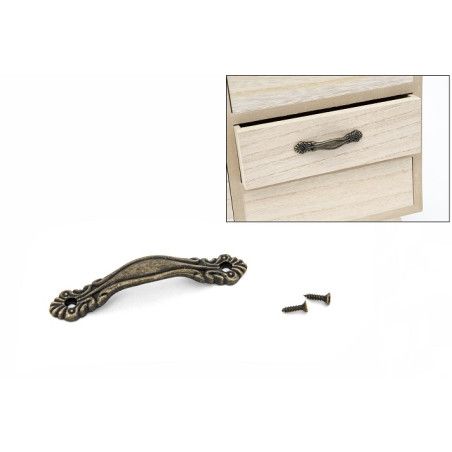 Tirador oro viejo labrado. 6.5x1.2 cm. Los mejores productos en L'aura Bella, tu tienda online
