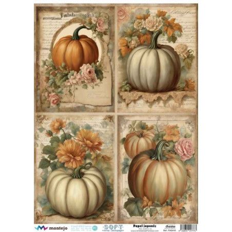 Calabazas en carteles. SPA5410. papel soft japonés. Montejo. Los mejores productos en L'aura Bella, tu tienda online