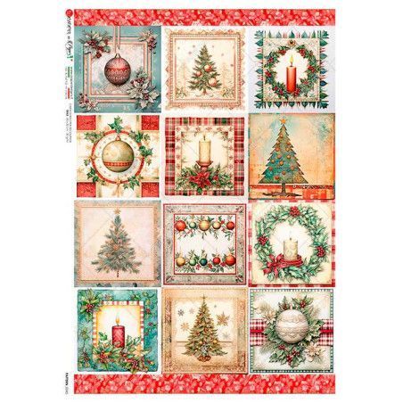 Navidad, 12 imágenes. Papel de arroz A3, 45x32 cm. Los mejores productos en L'aura Bella, tu tienda online