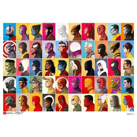 Personajes de Comics Marvel. Papel de arroz A3, 45x32 cm. Los mejores productos en L'aura Bella, tu tienda online