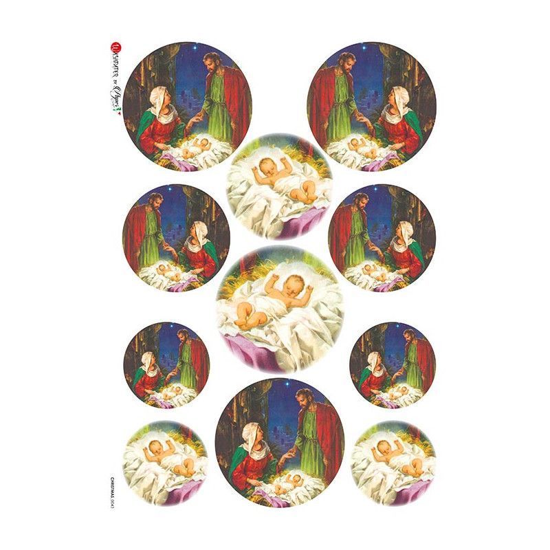 Imágenes Sagrada Familia, Navidad. Papel de arroz A5, 22,5x16 cm. Los mejores productos en L'aura Bella, tu tienda online