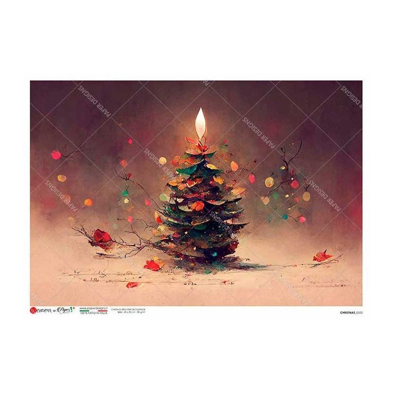 Árbol de Navidad. Papel de arroz A5, 22,5x16 cm. Los mejores productos en L'aura Bella, tu tienda online