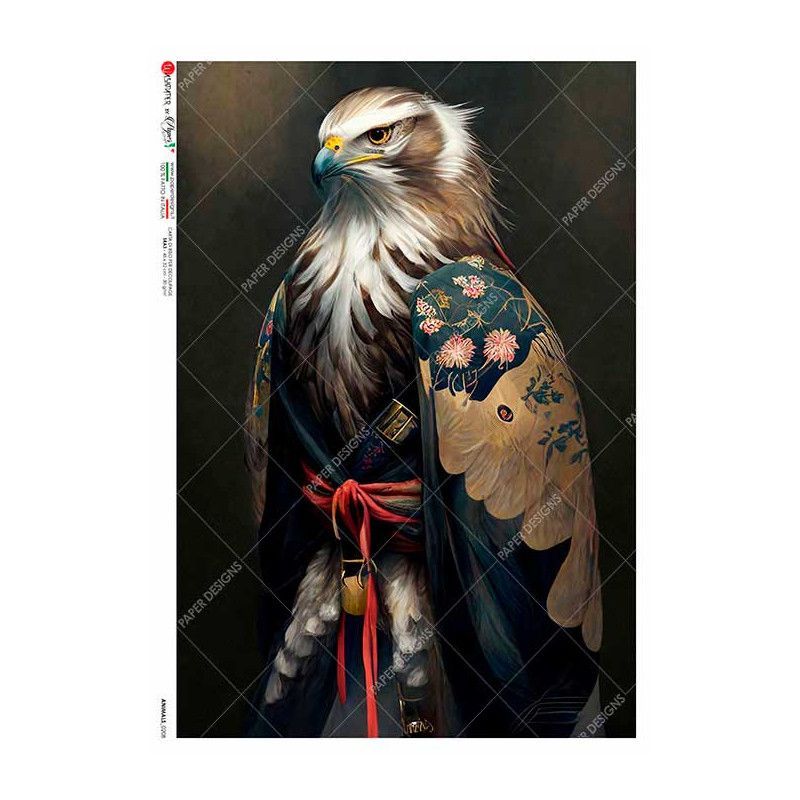 Águila con Kimono. Papel de arroz A5, 22,5x16 cm. Los mejores productos en L'aura Bella, tu tienda online