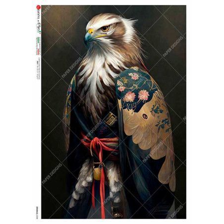 Águila con Kimono. Papel de arroz A5, 22,5x16 cm. Los mejores productos en L'aura Bella, tu tienda online