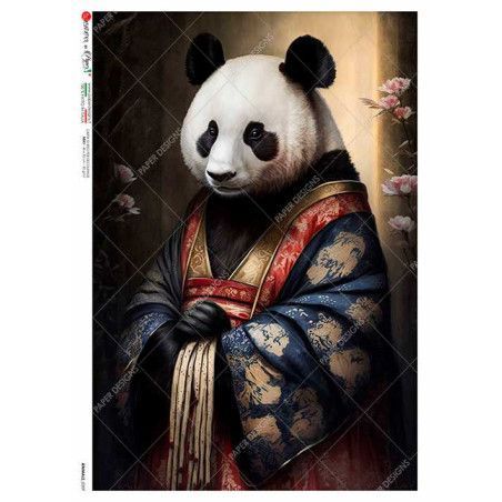 Oso Panda con Kimono. Papel de arroz A5, 22,5x16 cm. Los mejores productos en L'aura Bella, tu tienda online