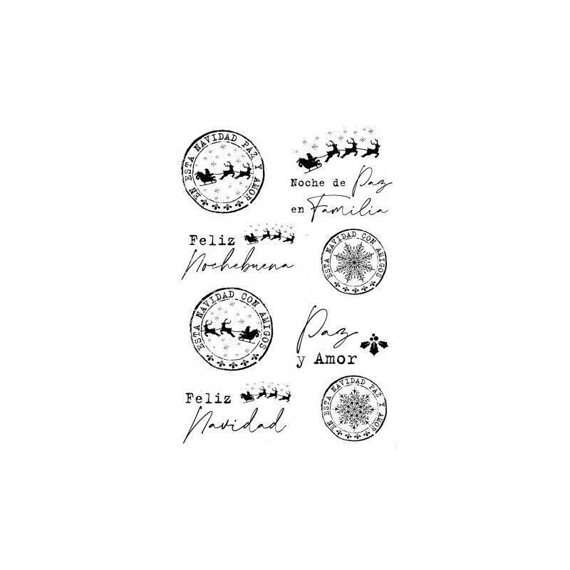 Feliz Nochebuena. Navidad. Lámina Folex Peltre. FSE013P. Los mejores productos en L'aura Bella, tu tienda online