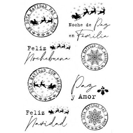 Feliz Nochebuena. Navidad. Lámina Folex Peltre. FSE013P. Los mejores productos en L'aura Bella, tu tienda online