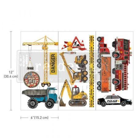 REDESIGN DECOR TRANSFERS® Under Construction 656089. Los mejores productos de Redesign en L'aura Bella tu tienda online