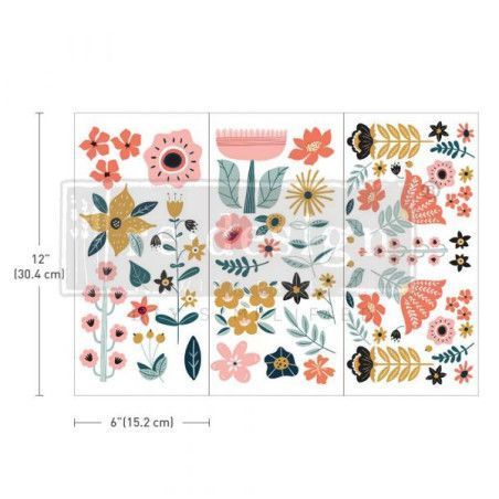 REDESIGN DECOR TRANSFERS® Doodle Flowers 656034. Los mejores productos de Redesign en L'aura Bella tu tienda online