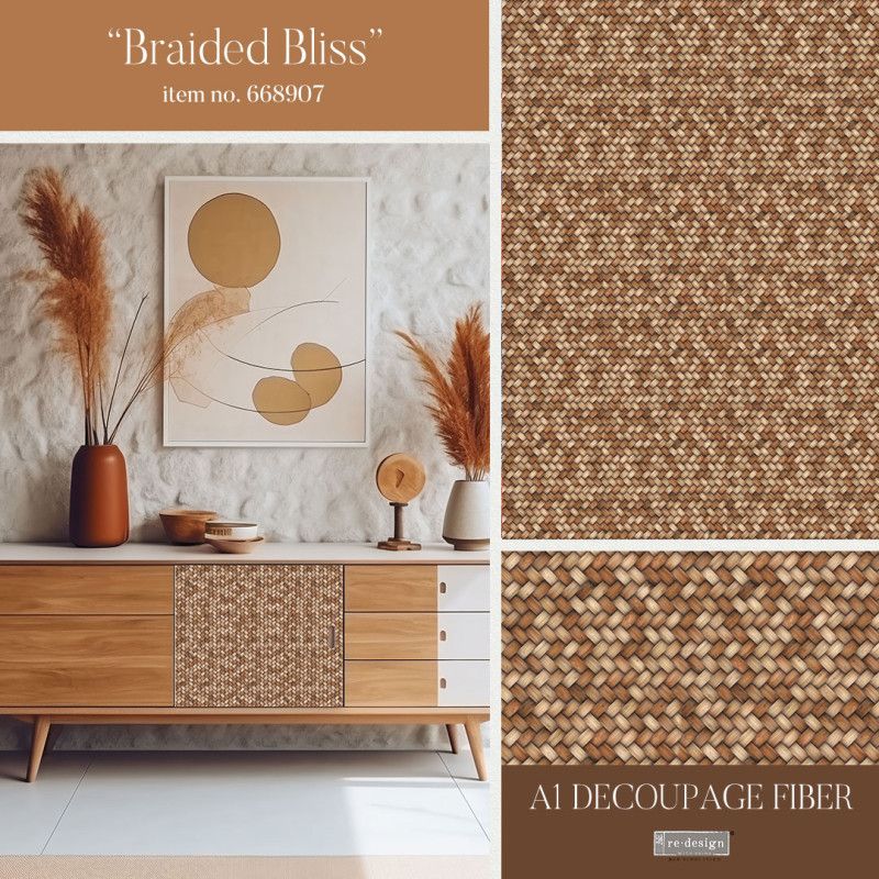 Braided Bliss. A1 Decoupage Fiber Paper Redesign 668907. Los mejores productos en L'aura Bella tu tienda online