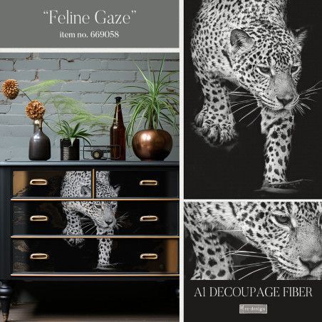 Feline Glaze. A1 Decoupage Fiber Paper Redesign 669058. Los mejores productos en L'aura Bella tu tienda online