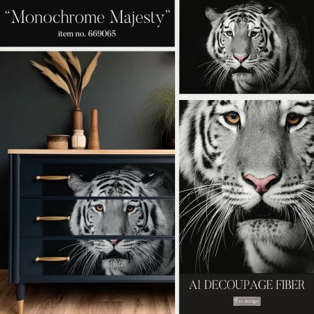 Monochrome Majesty. A1 Decoupage Fiber Paper Redesign 669065. Los mejores productos en L'aura Bella tu tienda online