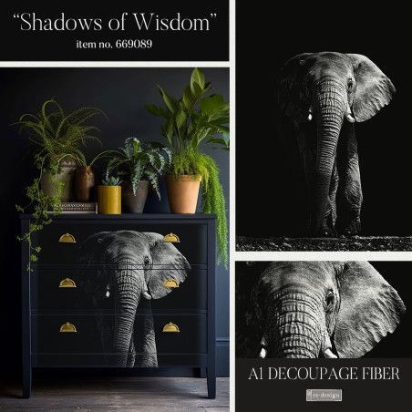 Shadows of Wisdom. A1 Decoupage Fiber Paper Redesign 669089. Los mejores productos en L'aura Bella tu tienda online