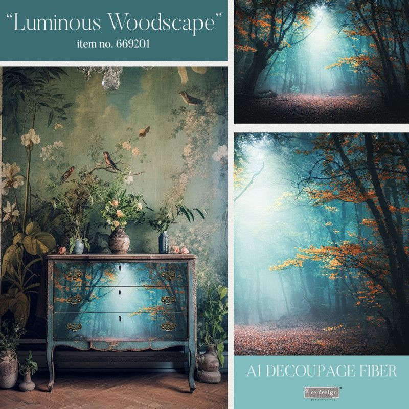 Luminous Woodscape. A1 Decoupage Fiber Paper Redesign 669201. Los mejores productos en L'aura Bella tu tienda online