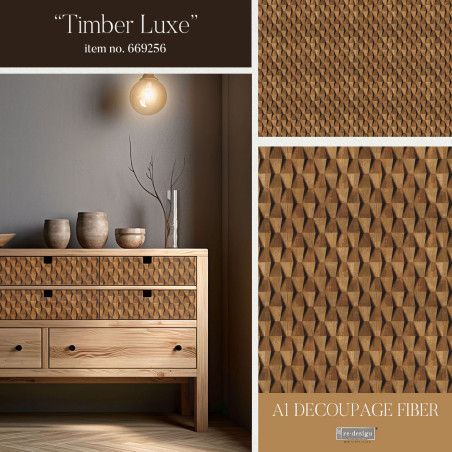 Timber Luxe. A1 Decoupage Fiber Paper Redesign 669256. Los mejores productos en L'aura Bella tu tienda online