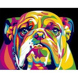 Kit Pintar por números Bulldog Pop Art. PN323. Los mejores productos en L'aura Bella tu tienda online