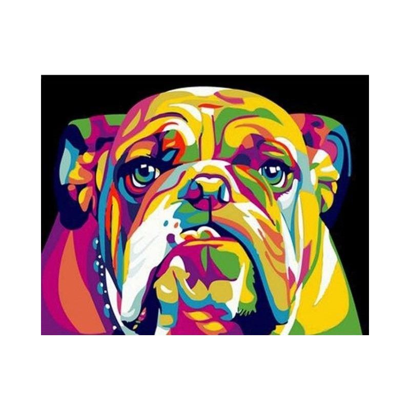 Kit Pintar por números Bulldog Pop Art. PN323. Los mejores productos en L'aura Bella tu tienda online