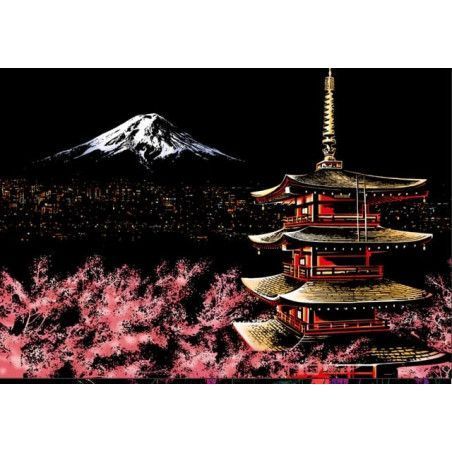 Kit Arte para Rascar: Monte Fuji. SP1008. Los mejores productos en L'aura Bella, tu tienda online.