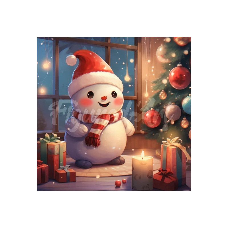 Kit Diamond Painting, Muñeco de Nieve feliz. DPSFA197. Los mejores productos en L'aura Bella tu tienda online