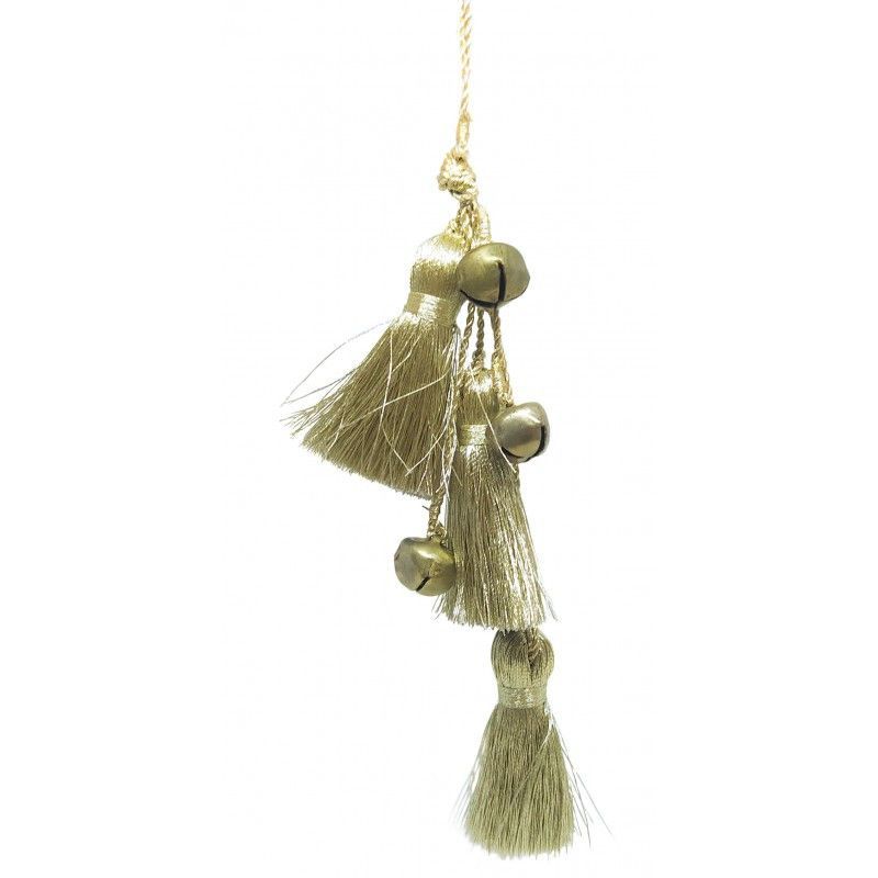 Cordón con borlas y cascabeles. Bell ornament 10x3 cm. 0258100351. Los mejores productos en L'aura Bella, tu tienda online