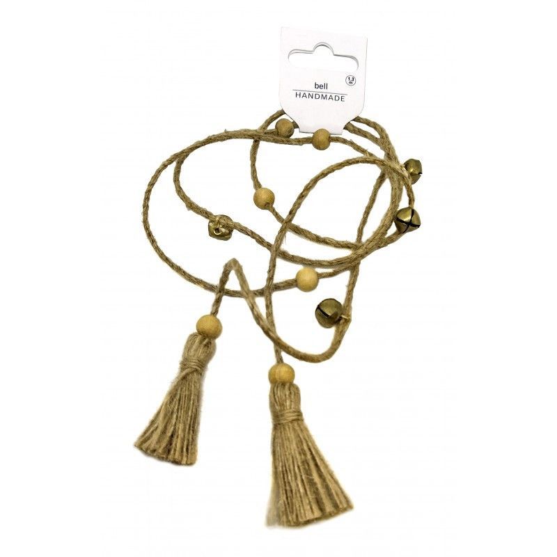 Cordón con borlas y cascabeles 130x2cm. 0258130272. Los mejores productos en L'aura Bella, tu tienda online