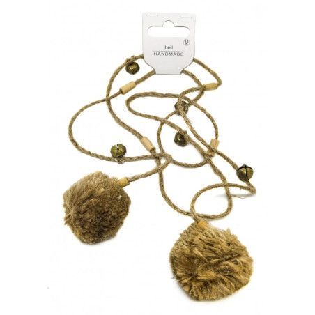 Cordón con pompones y cascabeles 130x3.5cm. 0258130472. Los mejores productos en L'aura Bella, tu tienda online