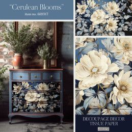 Cerulean Blooms I Decoupage Tissue Paper Redesign 669317. Los mejores productos en L'aura Bella tu tienda online