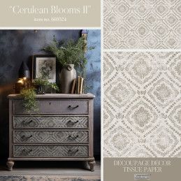 Cerulean Blooms II Decoupage Tissue Paper Redesign 669324. Los mejores productos en L'aura Bella tu tienda online