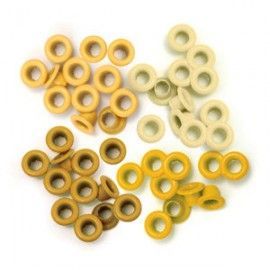 Eyelets. Ojales 41575-6. WRMK. Tonos Amarillos. el mejor scrapbooking en L'aura Bella
