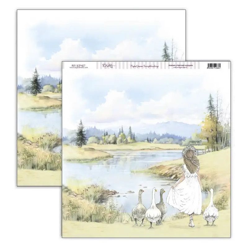 Papel Scrapbooking Comunión Niña Naturaleza. SCP-627. Dayka. Los mejores productos en L'aurabella, tu tienda online