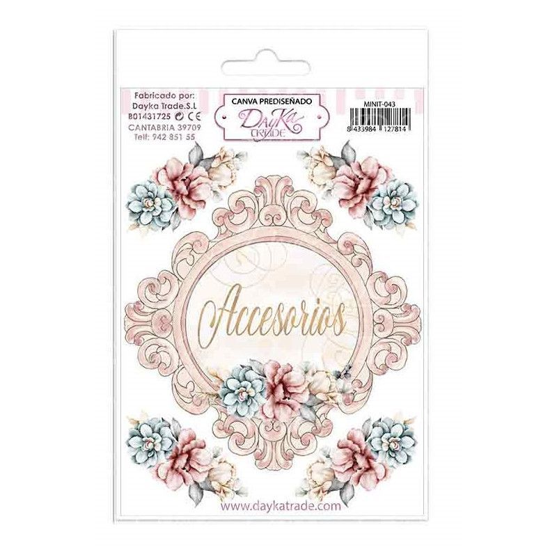 Tela prediseñada accesorios y flores. Dayka Trade. MINIT-043. Los mejores productos en L'aura Bella, tu tienda online