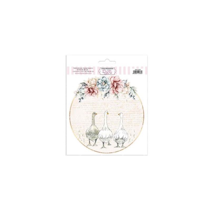 Tela prediseñada ocas sobre escritura. Dayka Trade. MINIT-038M. Los mejores productos en L'aura Bella, tu tienda online