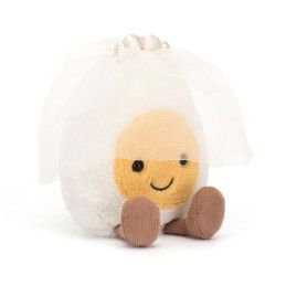 Amuseable Boiled Egg Bride, A6BEBR. Peluche Jellycat. Los mejores productos en L'aura Bella tu tienda online