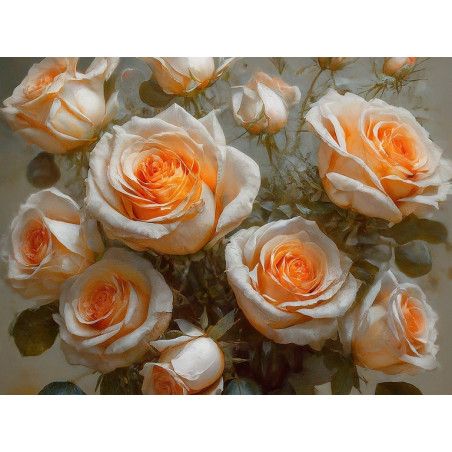 Roses on High. Papel Decoupage Mint by Michelle. A3. Los mejores productos en L'aura Bella, tu tienda online