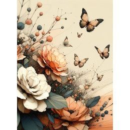 Peach Oasis. Papel Decoupage Mint by Michelle. A1. Los mejores productos en L'aura Bella, tu tienda online