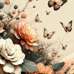 Peach Oasis. Papel Decoupage Mint by Michelle. A3. Los mejores productos en L'aura Bella, tu tienda online