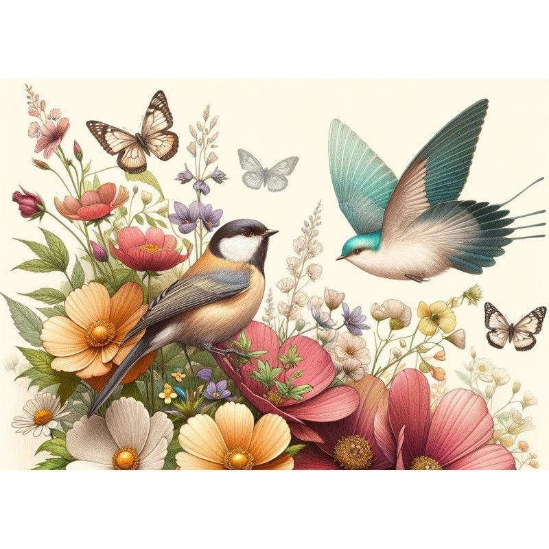 The Friendly Garden. Papel Decoupage Mint by Michelle. A3. Los mejores productos en L'aura Bella, tu tienda online