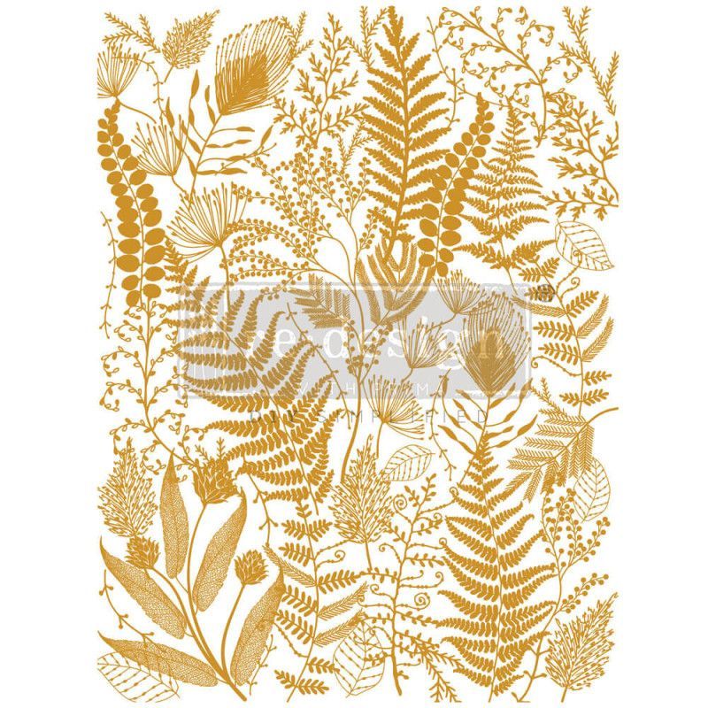 REDESIGN DECOR TRANSFERS® Foliage Finesse. Gold Foil by KACHA 669775. Los mejores productos  en L'aura Bella tu tienda online