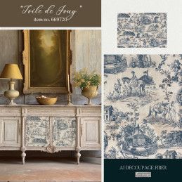 Toile de Jouy. Kacha. A1 Decoupage Fiber Paper Redesign 669720. Los mejores productos en L'aura Bella tu tienda online