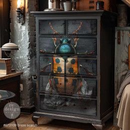 Brass Scarab.. A1 Decoupage Fiber Paper Redesign 673109. Los mejores productos en L'aura Bella tu tienda online