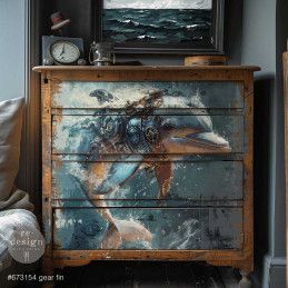 Gearfin, delfín. A1 Decoupage Fiber Paper Redesign 673154. Los mejores productos en L'aura Bella tu tienda online