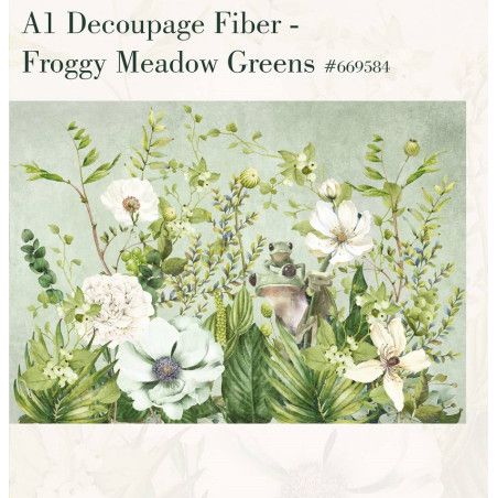 Froggy Meadow Greens. A1 Decoupage Fiber Paper Redesign 669584. Los mejores productos en L'aura Bella tu tienda online