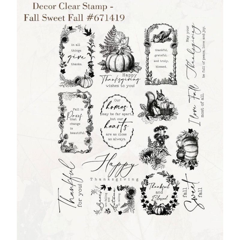 Fall Sweet Fall. Sello acrÍlico Décor Cleart Stamp. REDESIGN  671419. Los mejores productos en L'aura Bella tu tienda online