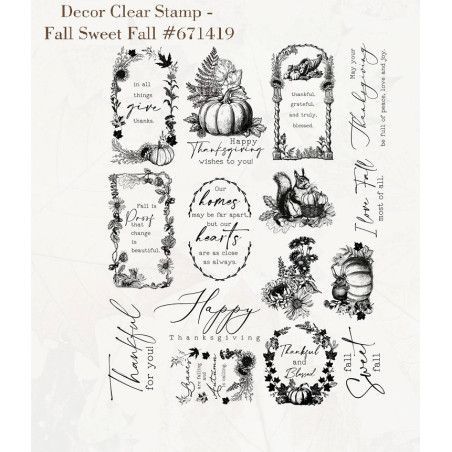 Fall Sweet Fall. Sello acrÍlico Décor Cleart Stamp. REDESIGN  671419. Los mejores productos en L'aura Bella tu tienda online